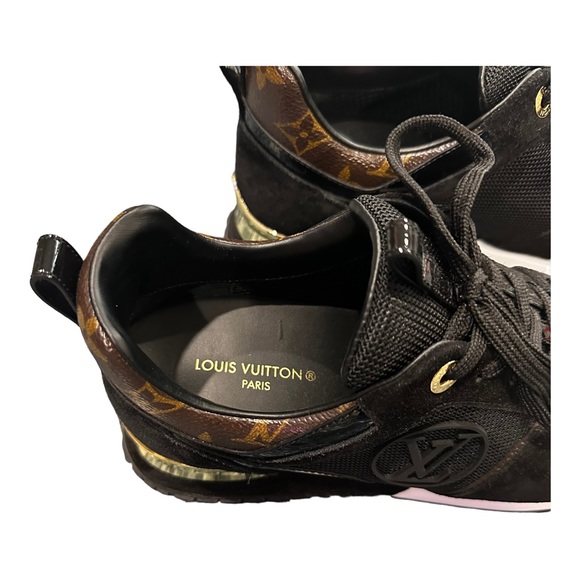 Louis Vuitton Run Away Sneaker size 39/8.5 Black Brown Gold LV Women’s shoe-Sold - Picture 10 of 16